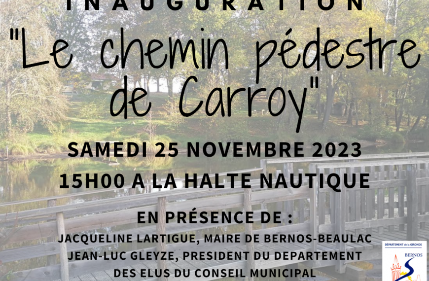 Inauguration du chemin pédestre de Carroy