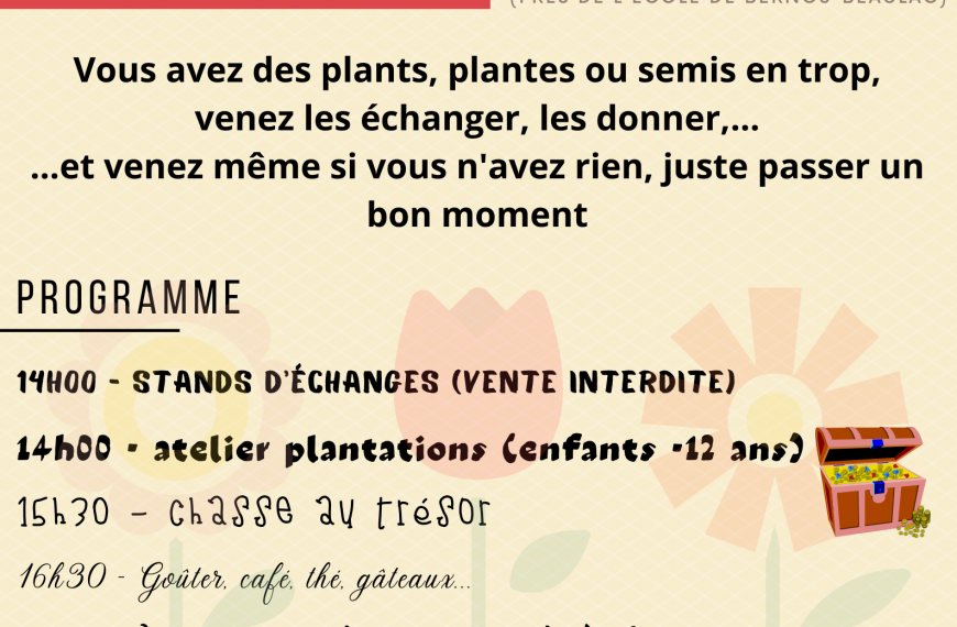 Troc de plantes et de plans, activités pour les enfants